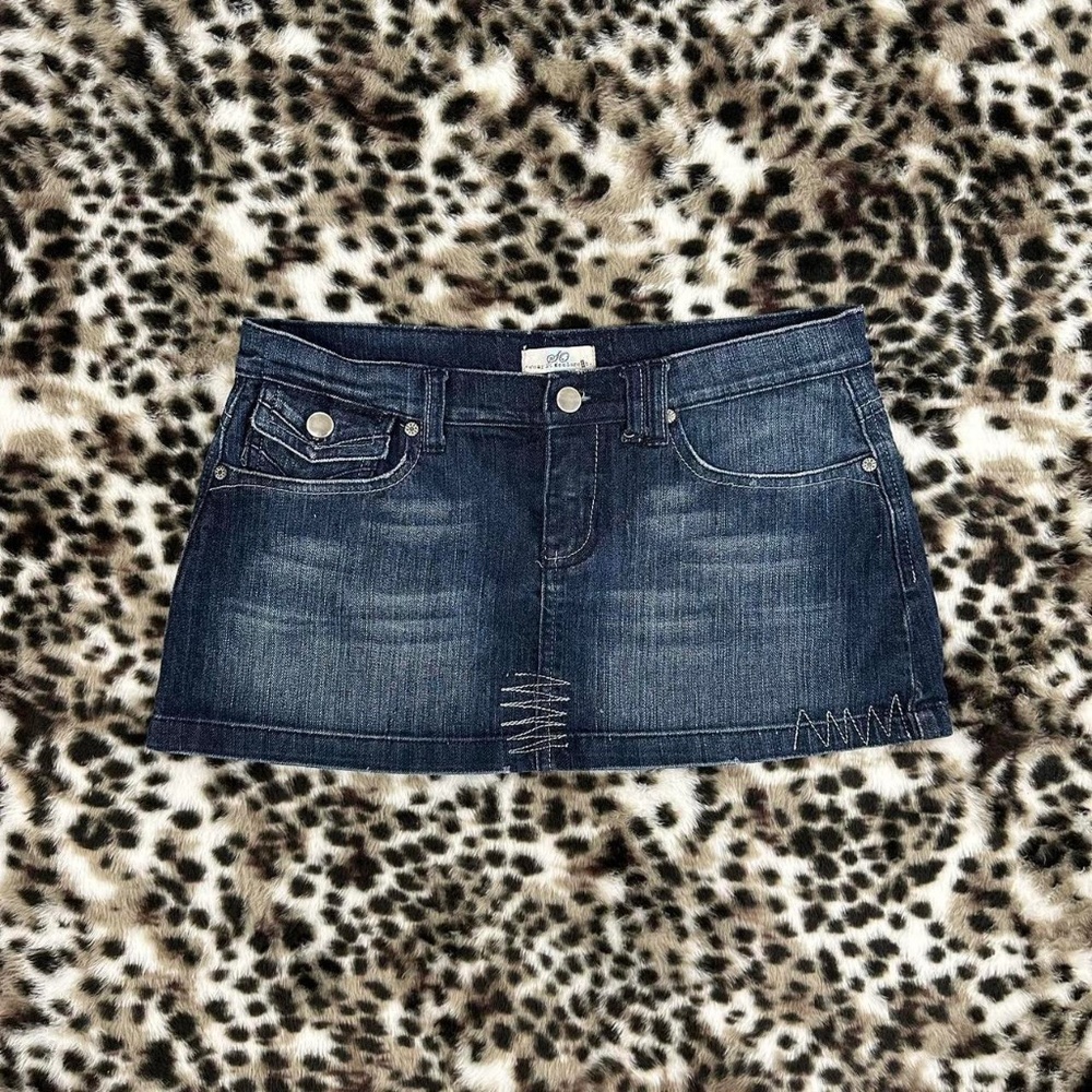 Y2K Denim Micro Mini Skirt